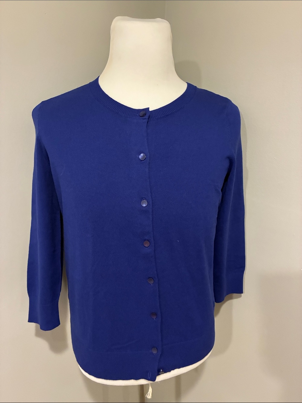 Talbots Midnight Blue Button-Front Cardigan - Picture 5 of 5
